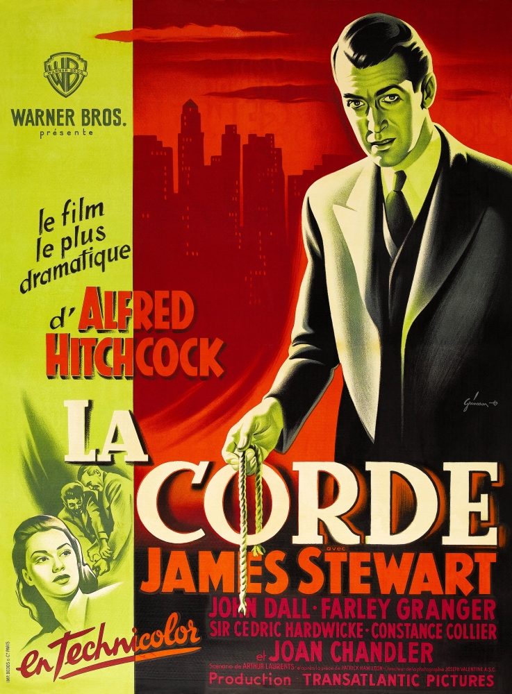 Rope (Aka La Corde) French Poster James Stewart Joan Chandler (Bottom Right) 1948 Movie Poster Masterprint (24 x 36) - image 1 of 1