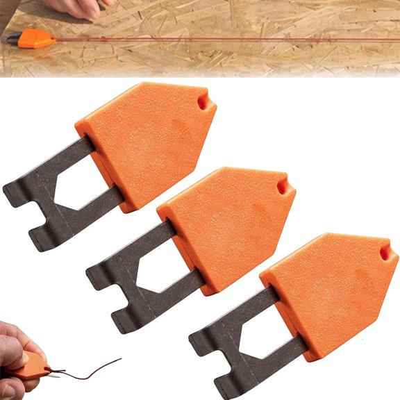 Rope Anchor Hook - Quick Release Utility Hooks, Rope Anchor Hook for Chalk Line, Ne-Handed Fixing Power, Line Instantly, For Carpentry, Drywall, Home Roofing & Building (3Pcs)