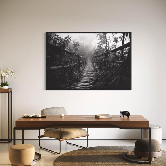 Rope Bridge Jungle Adventure Nature Wall Decor Unframed Paper Print
