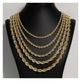 thumbnail image 1 of Rope Chain Necklace 14K Yellow Gold, Adult Unisex, ALL SIZES - Goldum NYC, 1 of 10