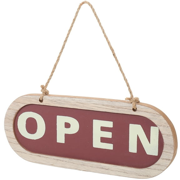 Wooden Double Sided Open Closed Sign Hanging Plaque Rustic Home Decor Store Cafe Bar Restaurant Door Hanger Business Display
