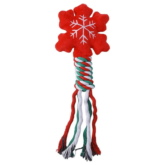 Rope Christmas Theme Dog Toy With Rope Body For Puppy Dog Chew Toy For Puppy Interactive Toy Small Dog Squeaky Soft for Dogs Large And Go Engineering Car Hide And Seek Dog Holiday Big Dog Chew