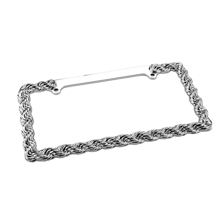 Rope Chrome License Plate Frame - Walmart.com