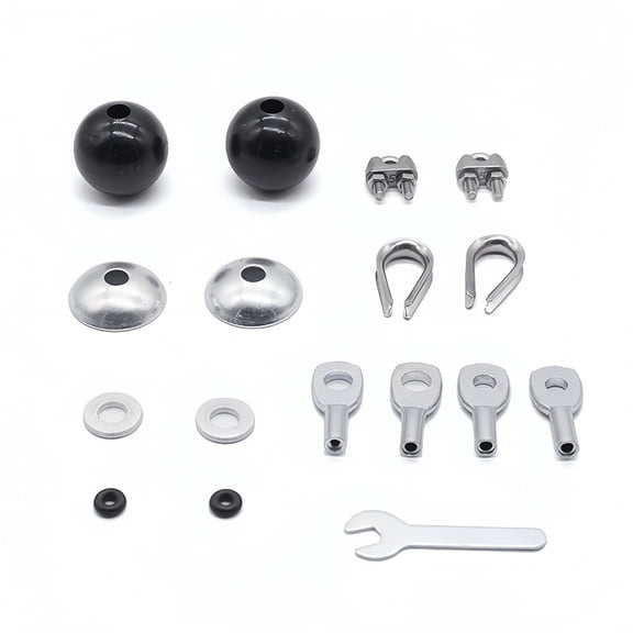 Rope Connector Kit for 5mm 6mm Cables Designed for Gym Pulley Equipment Lat Pulldown Machines and Cable Resistance Systems (For 5mm Cable)
