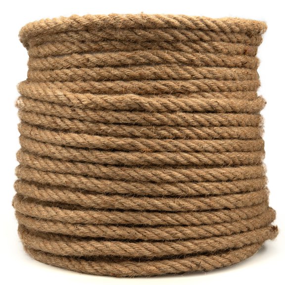 Rope & Cord 100% Hemp Natural Jute Cord – Eco-Friendly Rope for DIY Hobbies – 9/16 Inch (25 Meters)