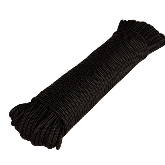 Rope & Cord Polypropylene 4 mm Utility Rope – Strong All-Purpose Rope for Camping, Flag Poles, Landscaping & More! – Black