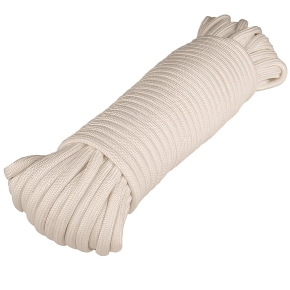 Rope & Cord Polypropylene 5/16" Utility Rope – Strong All-Purpose Rope for Camping, Flag Poles, Landscaping & More! – White
