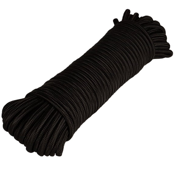 Rope & Cord Polypropylene 6 mm Utility Rope – Strong All-Purpose Rope for Camping, Flag Poles, Landscaping & More! – Black