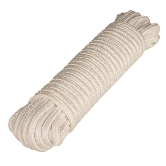 Rope & Cord Polypropylene 6 mm Utility Rope – Strong All-Purpose Rope for Camping, Flag Poles, Landscaping & More! – White