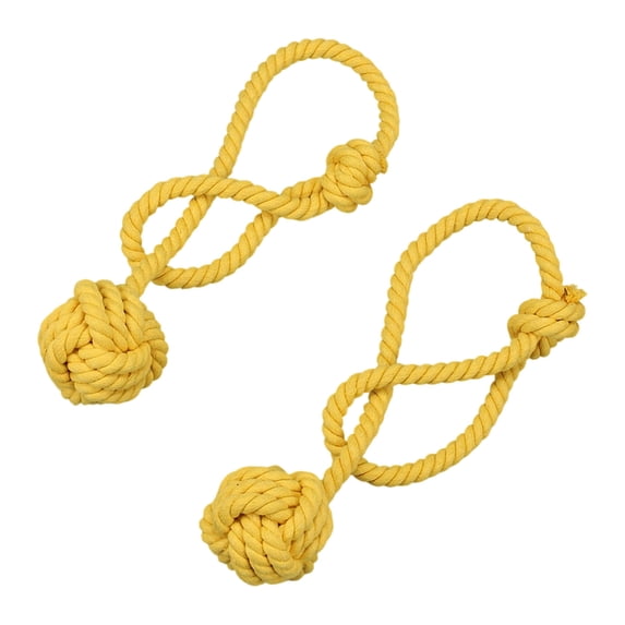 Wrap Rope Ends Rope Curtain Tiebacks, 2 Pack Cotton Yarn Holdbacks with Hand-Braided ...