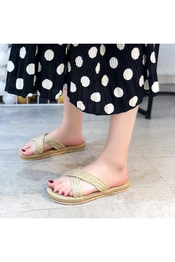 ifundom Japanese Style Womens Slippers with Rubber Sole, Breathable and Lightweight Comfort for Indoor and Outdoor Use