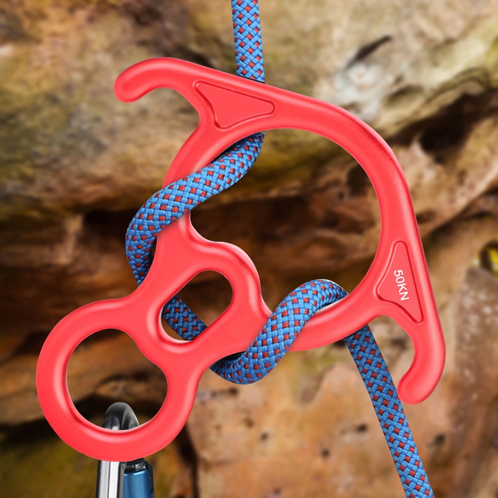 Rope Descender, 50KN Figure 8 Word Rope Descender Rappel Rock Climbing