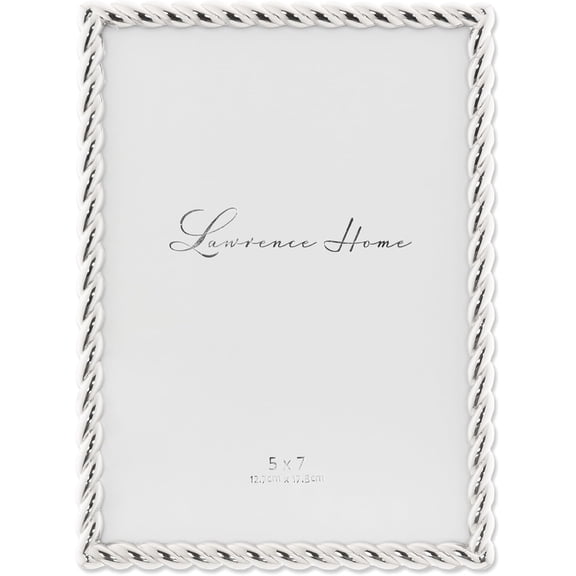 Rope Design Metal Frame, 5x7, Silver