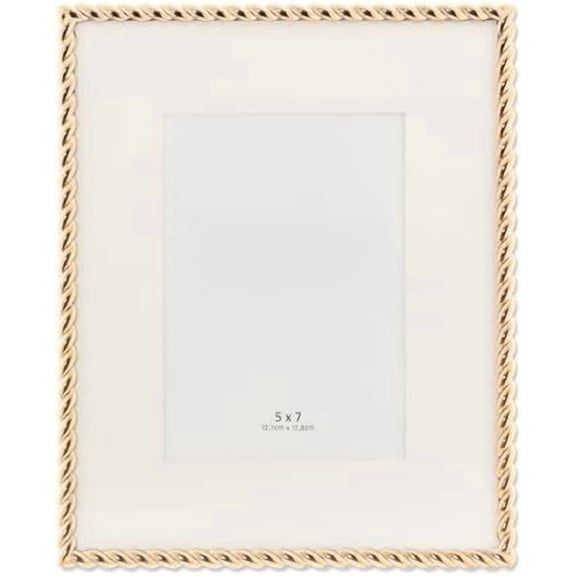 Rope Design Metal Frame, 8x10, Matted 5x7, Gold