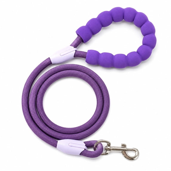 Rope Dog Leash 5 ft with Comfortable Padded Handle, Highly Reflective Threads Strong Dog Leash for Puppies Small Medium and Large Dogs