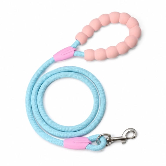 Rope Dog Leash 5 ft with Comfortable Padded Handle, Highly Reflective Threads Strong Dog Leash for Puppies Small Medium and Large Dogs