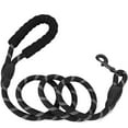 Rope Dog Leash 6.5 ft with Comfortable Padded Handle, Highly Reflective Threads Strong Dog Leash