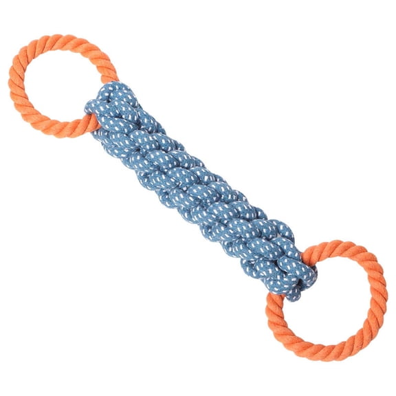 Rope Dog Leash for Interactive Games and Hygiene with Circular Handle