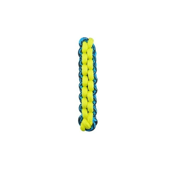 Rope Dog Toys Bright Neon Color Durable Fun Paracord Play Fetch Interactive Tugs (10 1/4 Inch Fetch Stick Yellow)