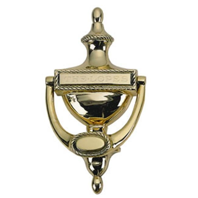 Antique Brass Georgian Style Rope Trimmed Door Knocker