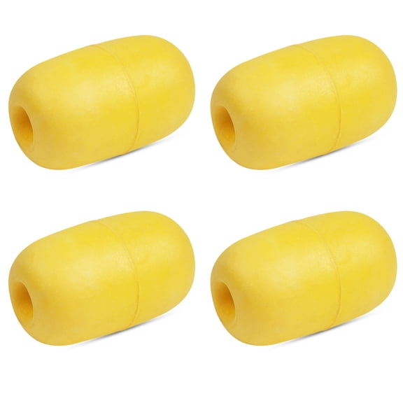 Rope Floats Marine Buoy Floats, 4pcs Crab Trap Floats Buoy Fishing Marker Buoys Oval Water Floats Ski Rope Floats for Boats Pool Kayak Crabbing Trail Dock, Yellow