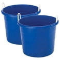 RopeHandle Plastic Storage Tubs, Plastic Buckets with Handles, Indoor