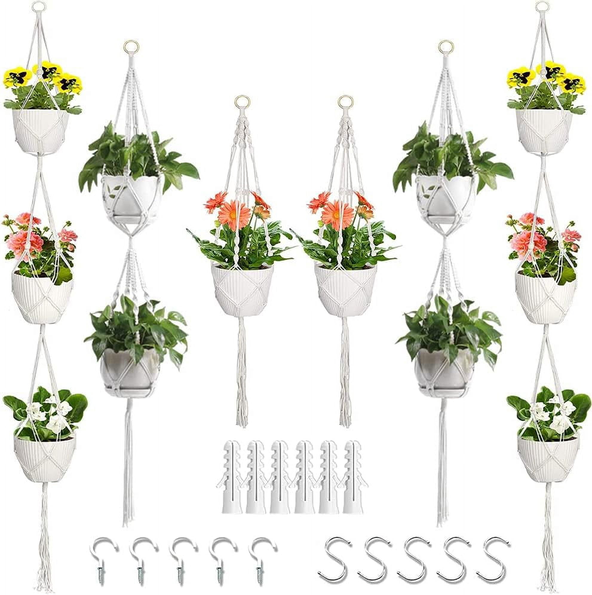 Rope Hanging Planter, Hanging Plant Holders/Macrame Flower Pot Hanger ...