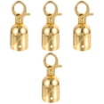 thumbnail image 1 of PartyKindom  Golden Stainless Steel Rope End Cap with Hook for Cord 4Pcs, 1 of 8