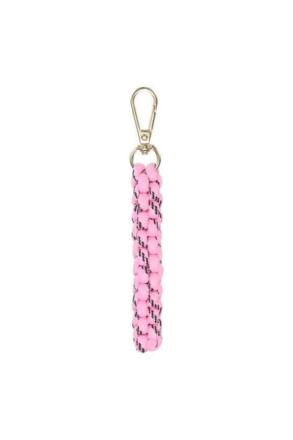 Rope Keychain [1PCS] - Keychain Boho Bag Charm - [Pink] Braided Keychain