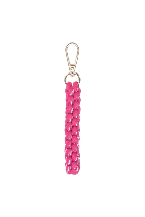 Rope Keychain [1PCS] - Keychain Boho Bag Charm - [Rose Red] Braided Keychain