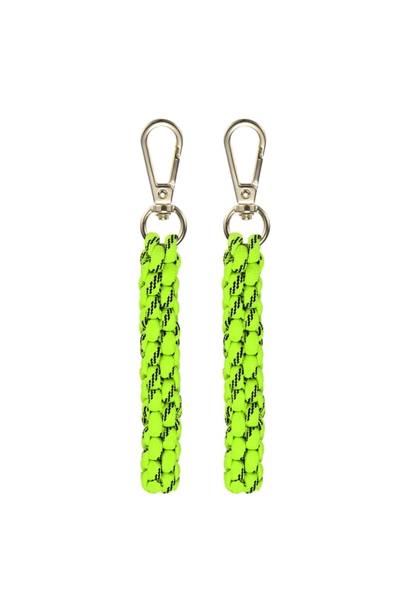 Rope Keychain [2PCS] - Keychain Boho Bag Charm - [Green] Braided Keychain
