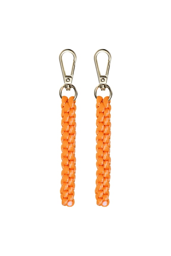 Rope Keychain [2PCS] - Keychain Boho Bag Charm - [Orange] Braided Keychain