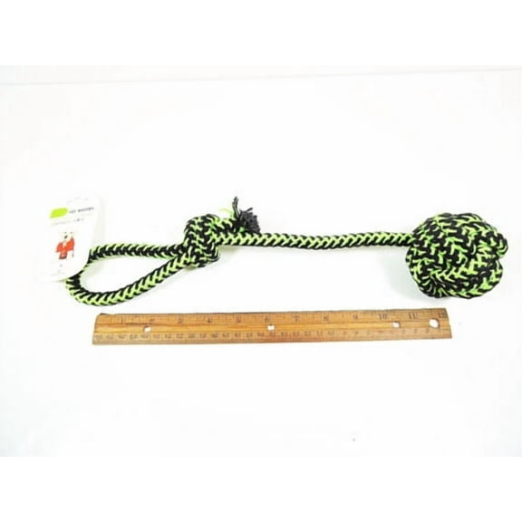 Rope Knot Ball for Dogs Tug & Throw Toys Assortment Dog Toy Green