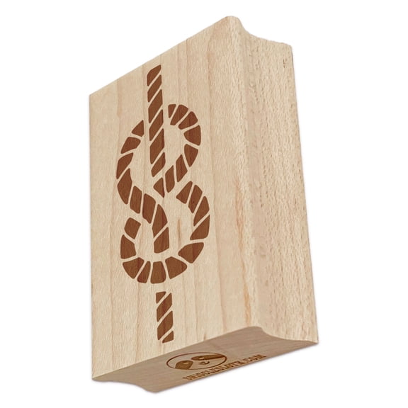 Rope Knot Sailing Figure Eight Flemish Knot Rectangle Rubber Stamp Stamping Scrapbooking Crafting - Small 1.7in