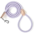 thumbnail image 1 of Rope Leash with Genuine Leather Connection, 6 FT/5 FT/4 FT, Heavy Duty Leash for Small Medium & Large Dogs (Purple,72 Inch), 1 of 6