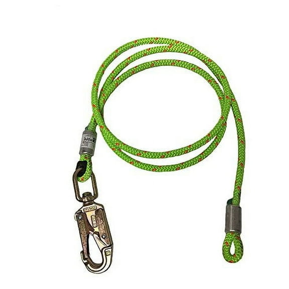 Rope Logic 1/2" x 12' Wire Core Swivel Snap Flipline Green (21487)