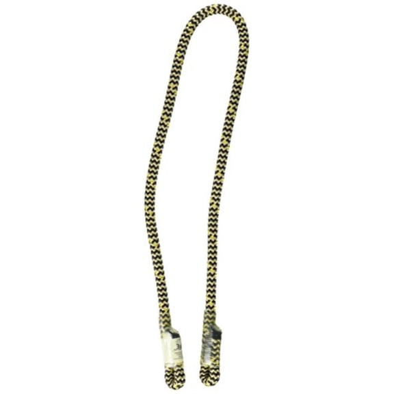 rope logic bee-line 10mm x 34" g-spliced eye & eye prusik cord, black/tan, small