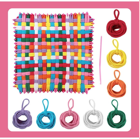 Rope Loop Knitting Device, Diy Knitting Toy for Youth, Elastic Rope Craft Kit for Children, Creative Indoor Activity, Stocking Stuffer Or Birthday Gift for Family Fun Akmoler