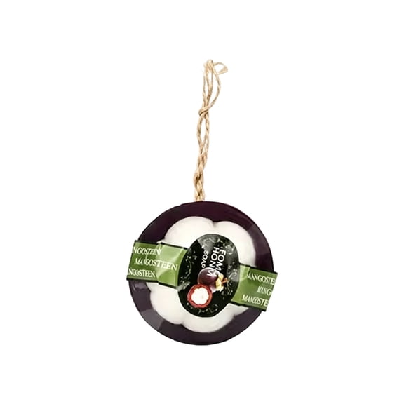 Rope Loop Soap with Sculpted Shape, Handmade Bath Format and Paper Wrap for Guest Bathroom and Shower Shelf Use