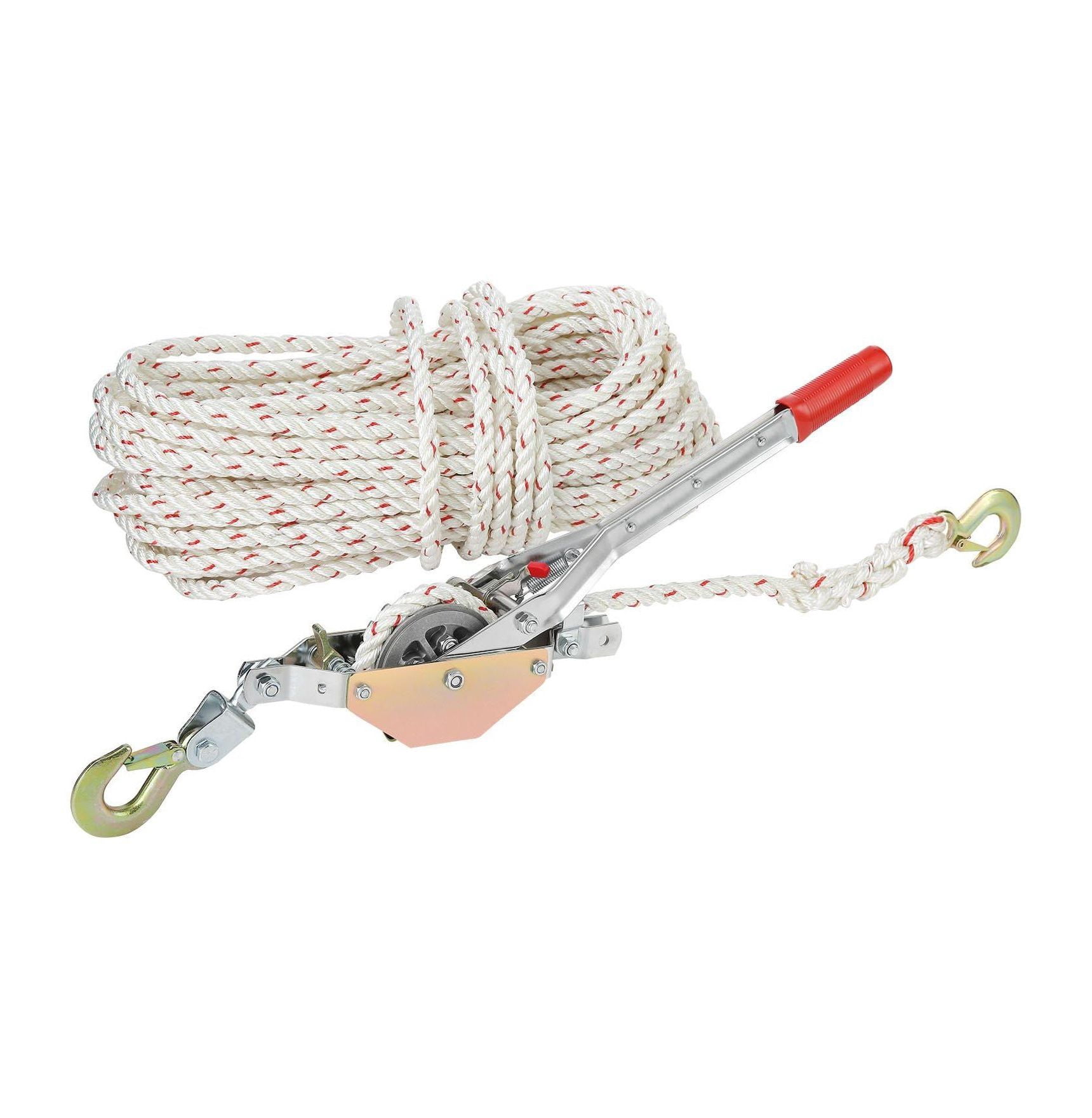 Rope Puller 3/4 Ton Come Along Winch - 1653 lbs Capacity, 100ft Rope ...