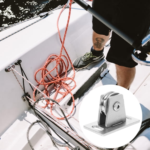 Beaupretty Silver Heavy Duty Rope Pulley Steel Wire Lifting Wheel with Operation