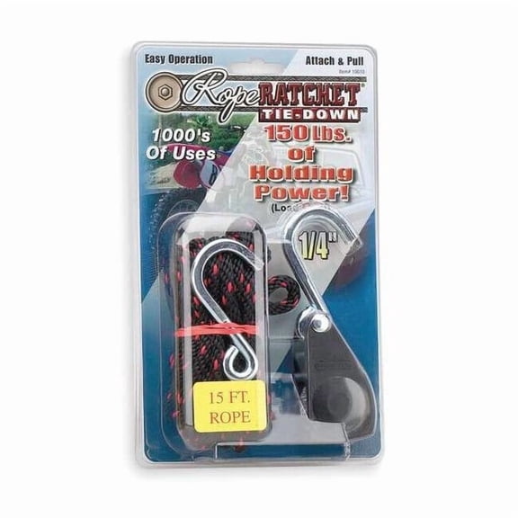 Rope Ratchet Rope Ratchet,Hook,15 ft.L,Polypropylene 10015