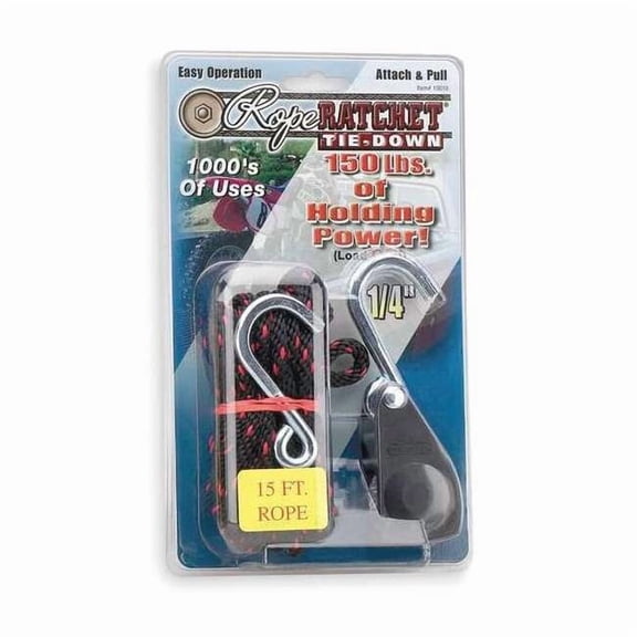 Rope Ratchet Rope Ratchet,Hook,15 ft.L,Polypropylene 10015