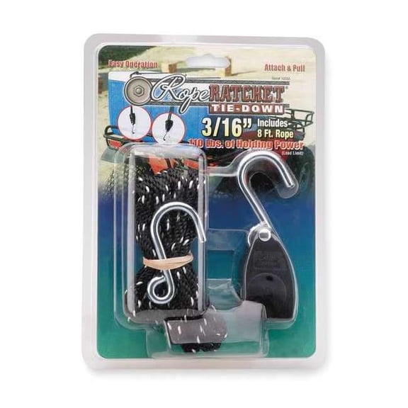 Rope Ratchet Rope Ratchet,Hook,8 ft.L,Polyester 10050