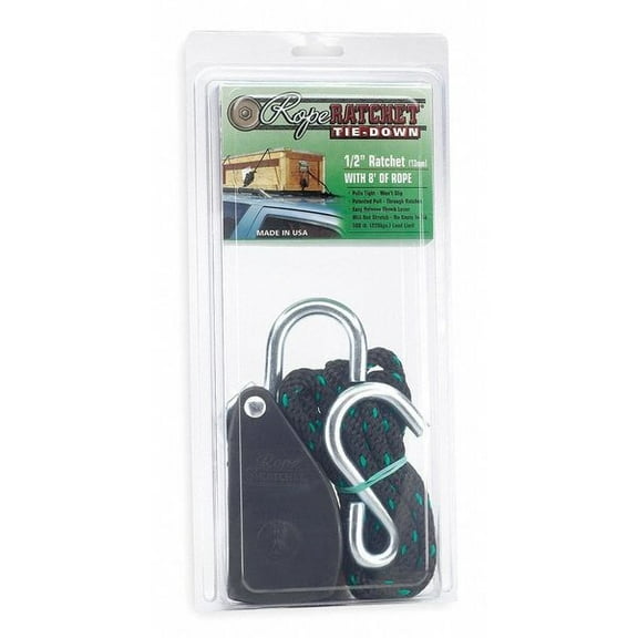 Rope Ratchet Rope Ratchet,Hook,8 ft.L,Polypropylene 10030
