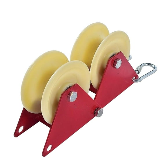 Rope Retract Pulley Rope Retractor Wear Resistant Edge Protector Cable Pulley Pulley Safety Rope Manual Pulley for Rappelling 55mm Pulley