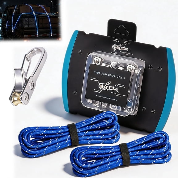 2026 Upgrade Rope Rollers 6 Pack, Two Options Available (Reflective Nylon Rope/Load-Bearing Braided Rope) –Cinching Tool for Camping, Outdoor Gear