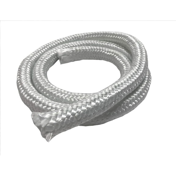 Rope Seal - Fiberglass High Density Rope Gasket 1/2" x 25 feet, Firm Round Braided, Stove Boiler Furnace Oven Kiln Door Seal Gasket