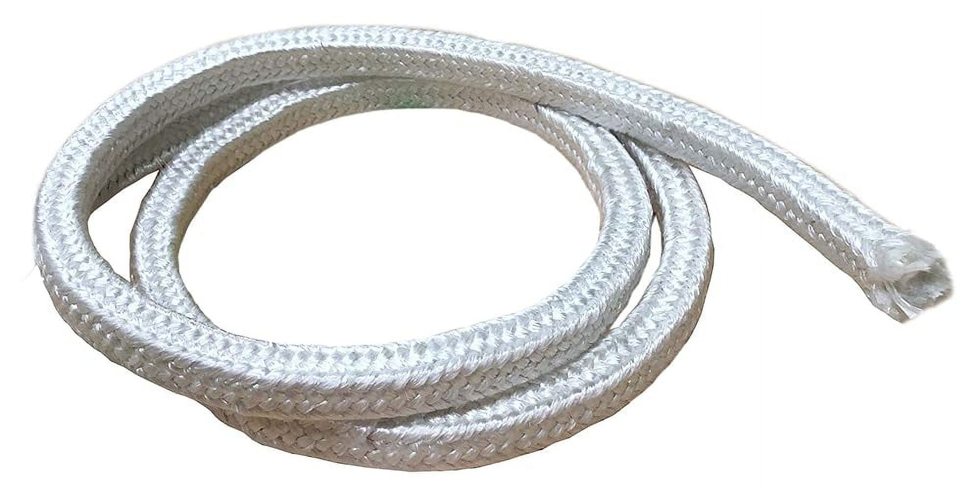 Rope Seal Fiberglass Square Braided Rope Gasket 1/2" X 8 Feet, Firm