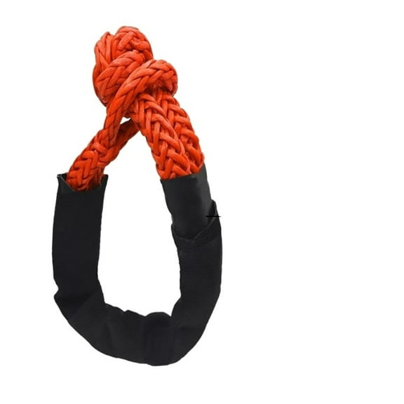 Rope Shackle Synthetic Car Flexible Shackles 55000lbs Recovery Ring Trailer Tow Strap Pull 17t Car Broke Down Winch Accessories ,Durable & Safe